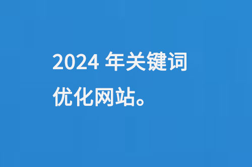 2024年關鍵詞優化網站
